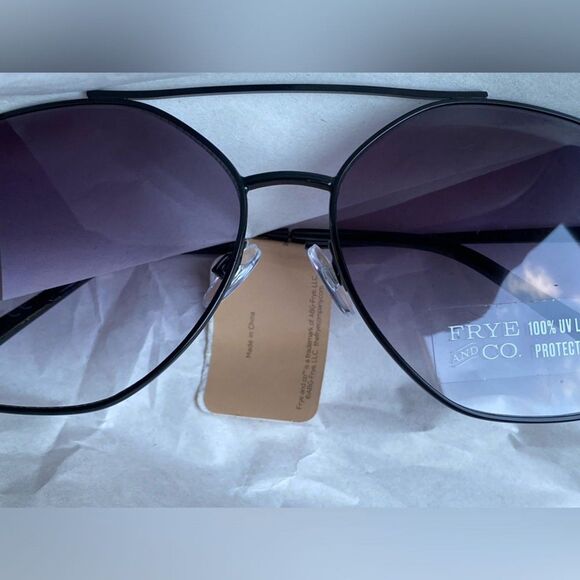 Frye Black Aviator Sunglasses